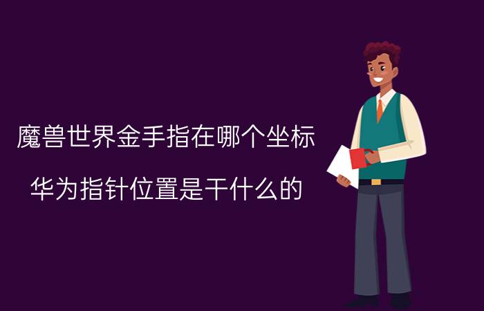 魔兽世界金手指在哪个坐标 华为指针位置是干什么的？